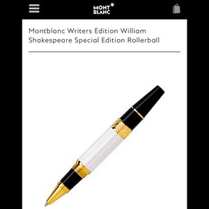 Montblanc Writers Edition William Shakespeare Pen